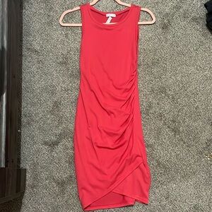 Leith Red Halter Bodycon Midi Dress for Night Out